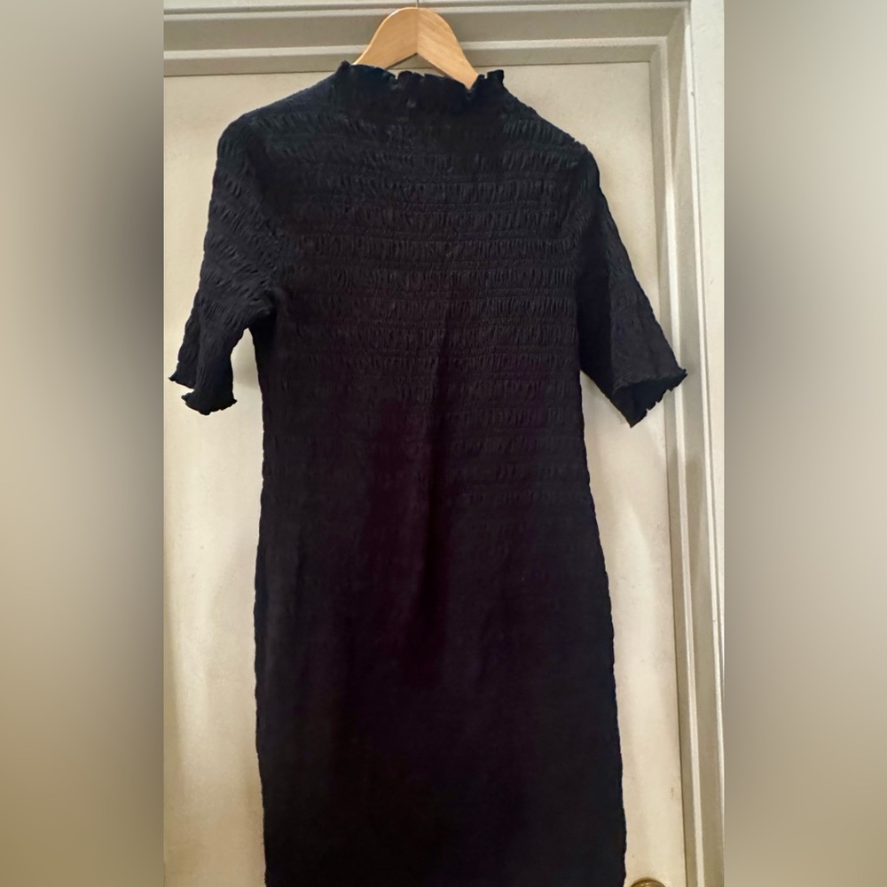GAP Black Textured Mini Dress